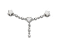 Crocs JIBBITZ™ CHARM Silver Star and Heart Chain
