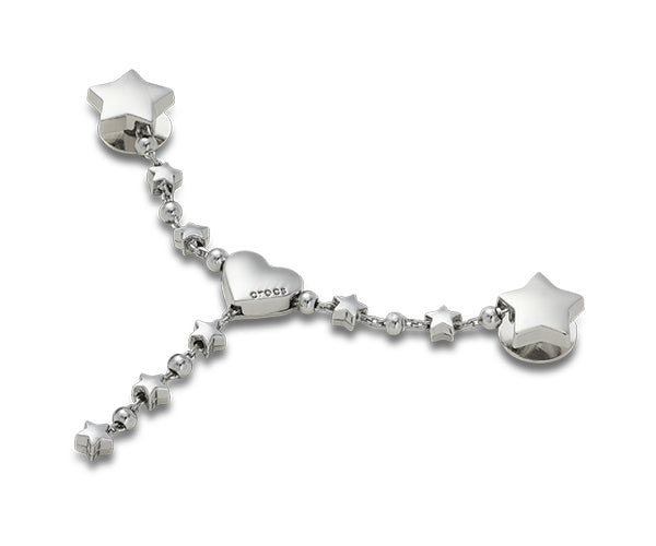 Crocs JIBBITZ™ CHARM Silver Star and Heart Chain