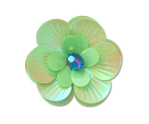 JIBBITZ™ CHARM Sequin Green Flower