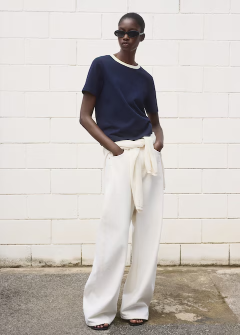 MANGO WOMEN T-SHIRT CONTRI-56