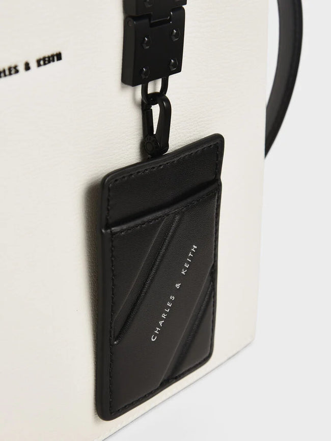 Cameron Double Top Handle Bag_White