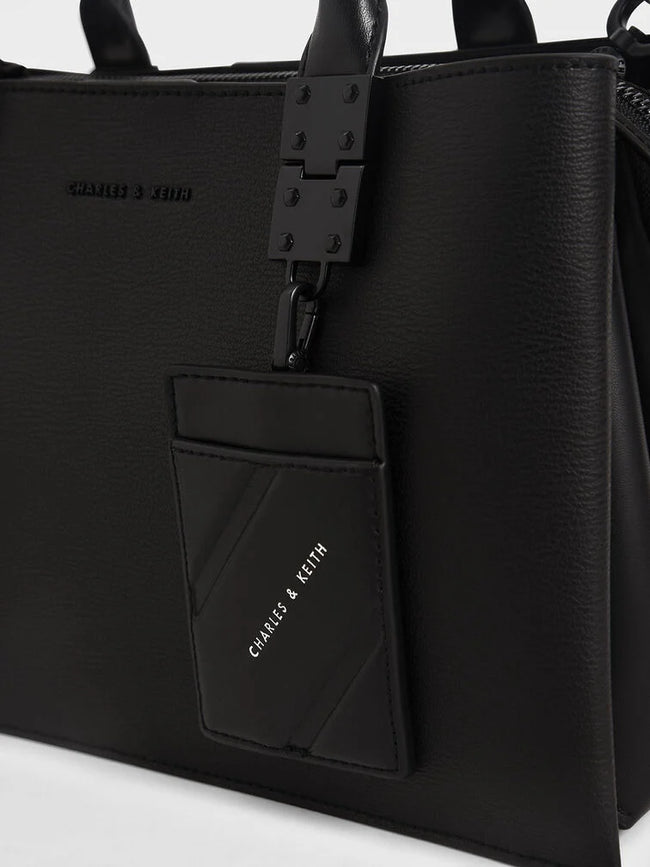 Cameron Double Top Handle Bag_Ultra-Matte Black