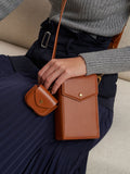 CHARLES & KEITH Elongated Crossbody Bag Cognac