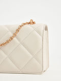 Paffuto Chain Handle Quilted Long Wallet _Cream