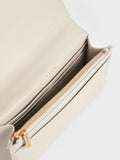 Paffuto Chain Handle Quilted Long Wallet _Cream