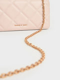 Paffuto Chain Handle Quilted Long Wallet _Light Pink