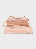 CHARLES & KEITH Women Paffuto Chain Handle Quilted Long Wallet _Soft Pink