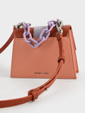 CHARLES & KEITH Wren Acrylic Chain-Handle Trapeze Bag