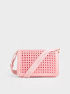 CHARLES & KEITH Cecily Woven Shoulder Bag Light Pink