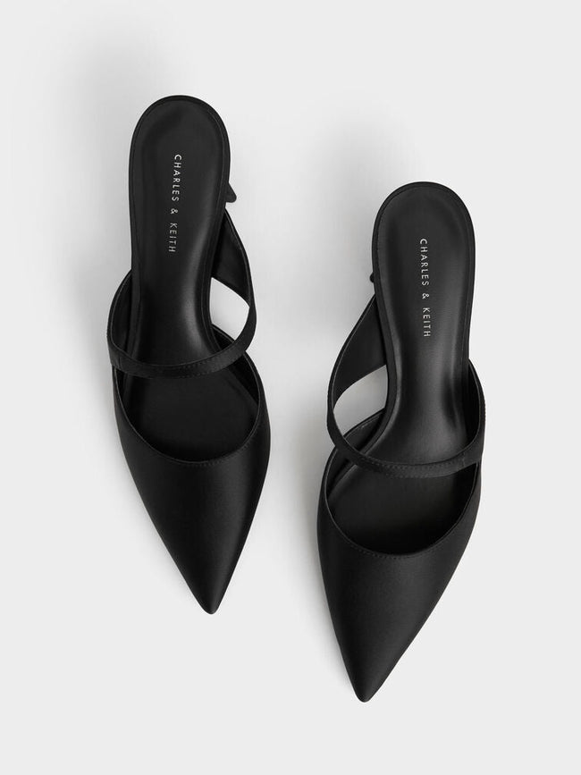 Asymmetric Sculptural Heel Pumps_Black