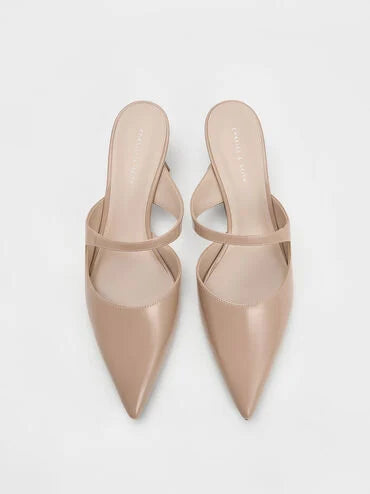 Asymmetric Sculptural Heel Pumps_Nude