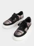 CHARLES & KEITH Stevie Woven Sneakers Black