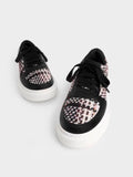 CHARLES & KEITH Stevie Woven Sneakers Black