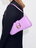 CHARLES & KEITH Gabine Curved Shoulder Bag Violet