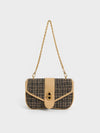 CHARLES & KEITH Aubrielle Tweed Panelled Crossbody Bag Multi