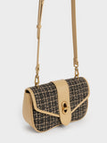 CHARLES & KEITH Aubrielle Tweed Panelled Crossbody Bag Multi