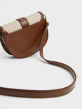 CHARLES & KEITH Gabine Two-Tone Saddle Bag Chocolate