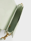 CHARLES & KEITH Gabine Saddle Bag Mint Green