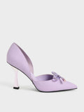 CHARLES & KEITH Gem-Embellished Bow-Tie D'Orsay Pumps Lilac