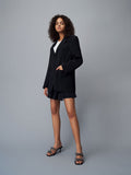 Gem-Embellished Bow-Tie Mules Black