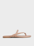 CHARLES & KEITH Strappy Thong Sandals Nude