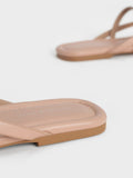CHARLES & KEITH Strappy Thong Sandals Nude