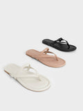 CHARLES & KEITH Strappy Thong Sandals Nude