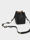 CHARLES & KEITH Cube Knotted Bucket Bag Black