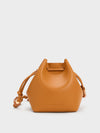 CHARLES & KEITH Cube Knotted Bucket Bag Orange