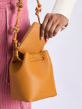 CHARLES & KEITH Cube Knotted Bucket Bag Orange