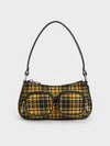 CHARLES & KEITH Woven Check-Print Shoulder Bag Multi