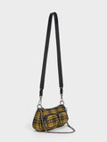 CHARLES & KEITH Woven Check-Print Shoulder Bag Multi