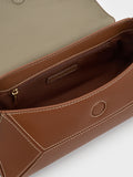 CHARLES & KEITH Women Nasrin Geometric Shoulder Bag_Chocolate