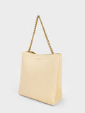 CHARLES & KEITH Women Leia Braided Handle Tote Bag_Beige