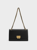 CHARLES & KEITH_Everline Braided-Strap Shoulder Bag_Black