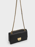 CHARLES & KEITH_Everline Braided-Strap Shoulder Bag_Black