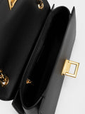 CHARLES & KEITH_Everline Braided-Strap Shoulder Bag_Black