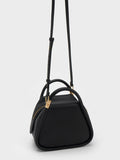 CHARLES & KEITH Lara Geometric Tote Bag Black