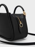 CHARLES & KEITH Lara Geometric Tote Bag Black