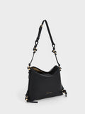 CHARLES & KEITH Cube Knotted Hobo Bag Black