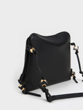 CHARLES & KEITH Cube Knotted Hobo Bag Black