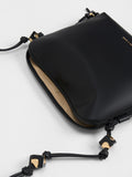 CHARLES & KEITH Cube Knotted Hobo Bag Black