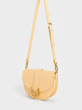 CHARLES & KEITH Gabine Saddle Bag Beige