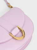 CHARLES & KEITH Gabine Saddle Bag Lilac