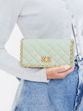 CHARLES & KEITH Micaela Quilted Long Wallet Green