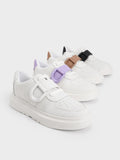 CHARLES & KEITH Gabine Leather Low-Top Sneakers Lilac