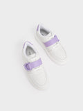 CHARLES & KEITH Women Women Gabine Leather Low Top Sneakers Lilac