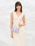 CHARLES & KEITH Gabine Two-Tone Leather Top Handle Bag  Lilac