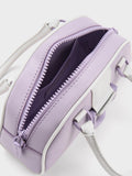 CHARLES & KEITH Gabine Two-Tone Leather Top Handle Bag  Lilac