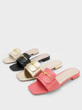 CHARLES & KEITH Knotted Accent Slide Sandals Black
